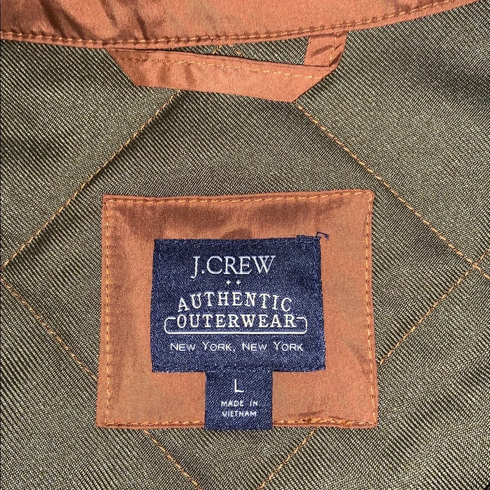 J Crew WALKER country vest men’s quilted saddle tan equestrian style large - Picture 6 of 11